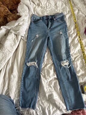 Risen Jeans Los Angeles Distressed Skinny Light Wash Size 5 Waist 27